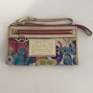 Coach Poppy Colorful Wristlet/Wallet